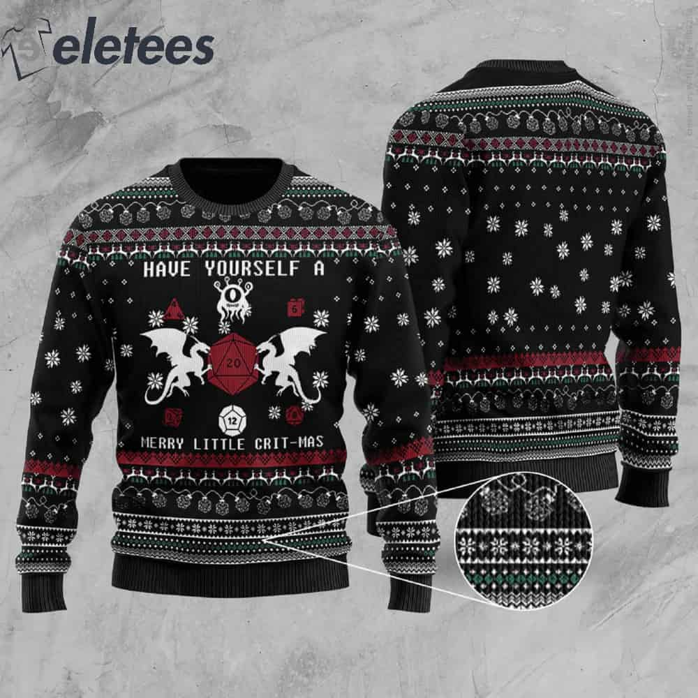 Have Yourself a Merry Little Crit Mas Christmas Ugly Sweater