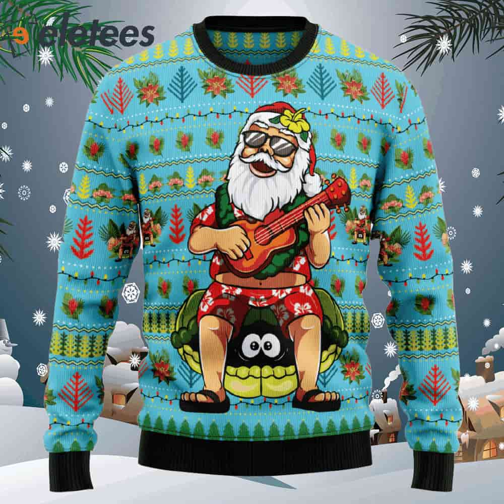 Hawaiian Christmas Santa Claus Ugly Christmas Sweater