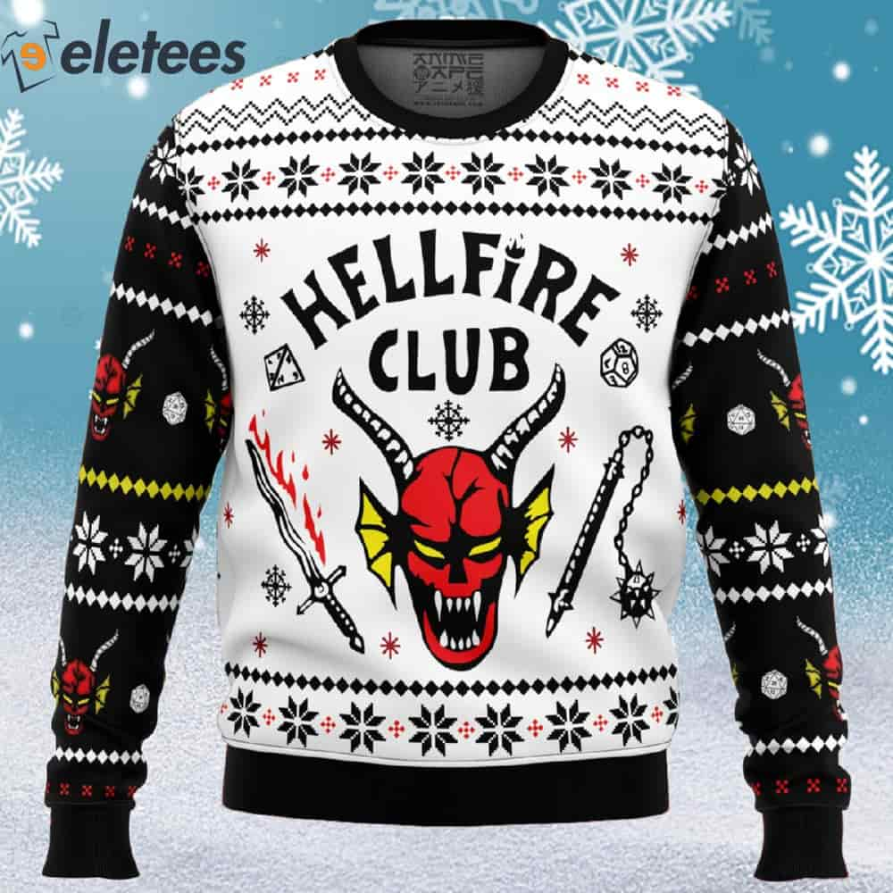 HellFire Club Stranger Things Ugly Christmas Sweater