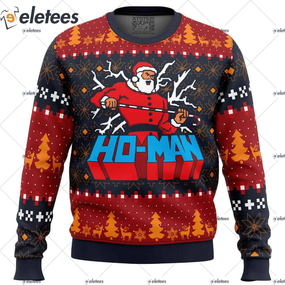 Ho-Man Santa Claus Ugly Christmas Sweater