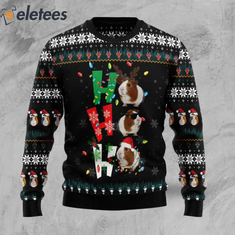 Hohoho Guinea Pig Ugly Christmas Sweater