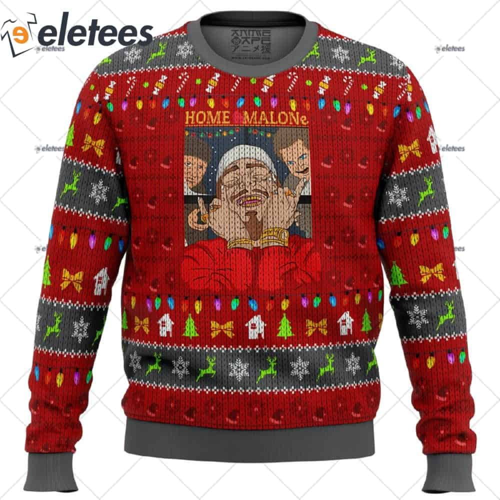 Home Malone Meme Ugly Christmas Sweater