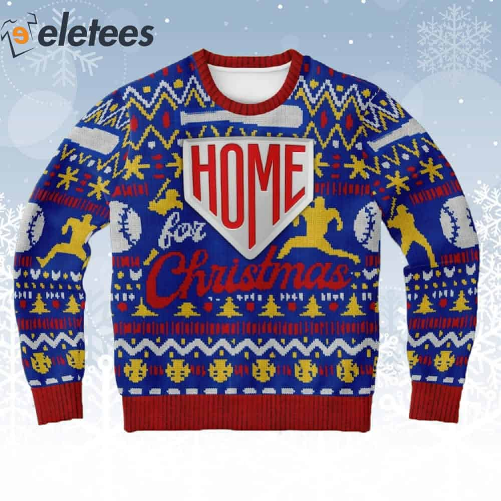 Home Run Baseball Ugly Christmas Sweater