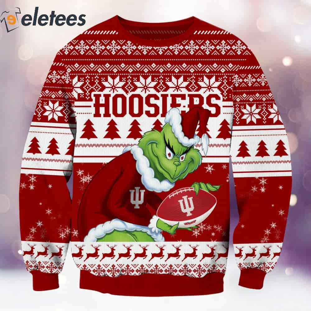 Hoosiers Grnch Christmas Ugly Sweater