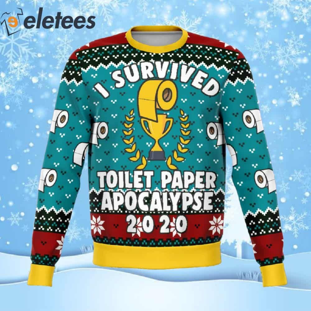 I Survived Toilet Paper Apocalypse 2020 Ugly Christmas Sweater