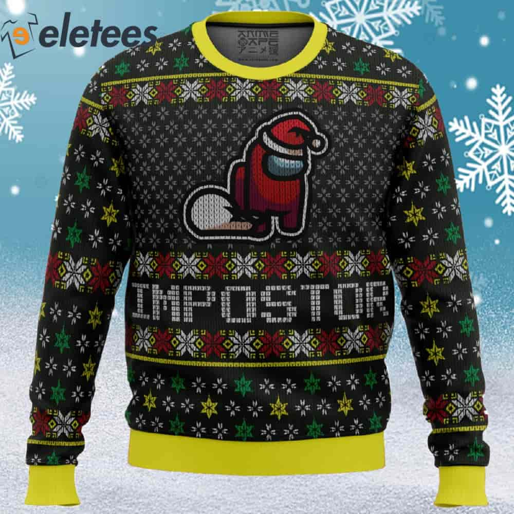 Impostor Among Us Ugly Christmas Sweater