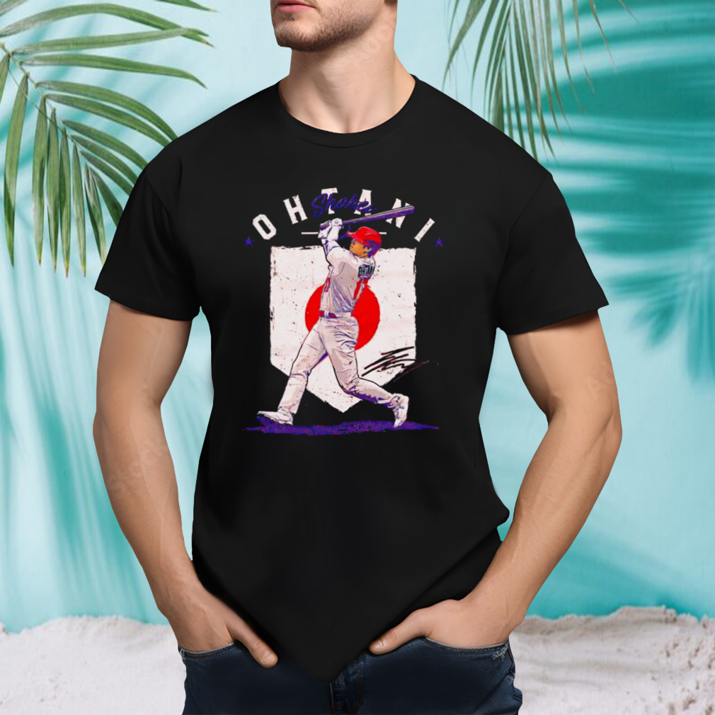 Shohei Ohtani Los Angeles Angels country flag signature shirt