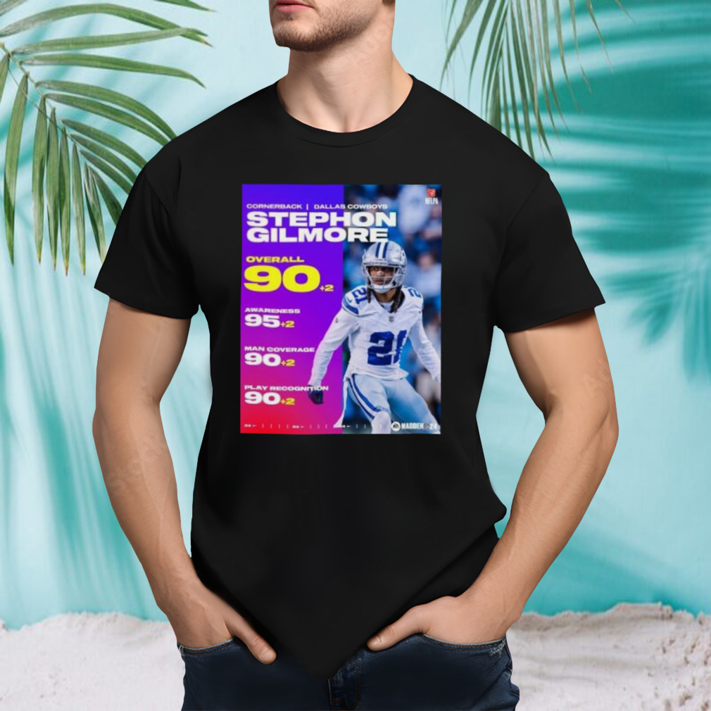 Stephon Gilmore Cowboys Overall 90+2 Awareness 95+2 Throw Power 90+2 Play Action 90+2 Madden 24 Shirt