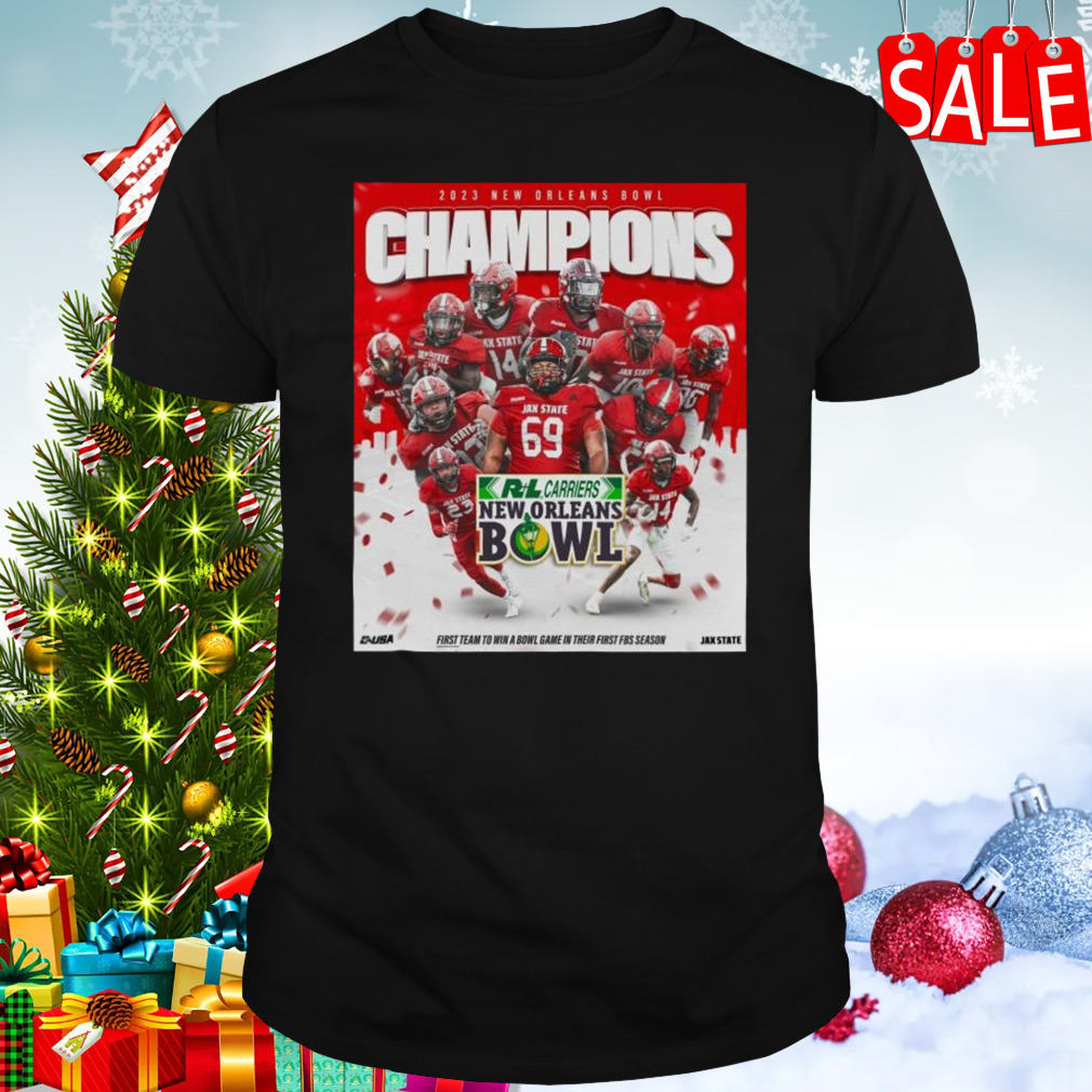 Congrats Jacksonville State Gamecocks Football Are 2023 New Orleans Bowl Champions T-shirt