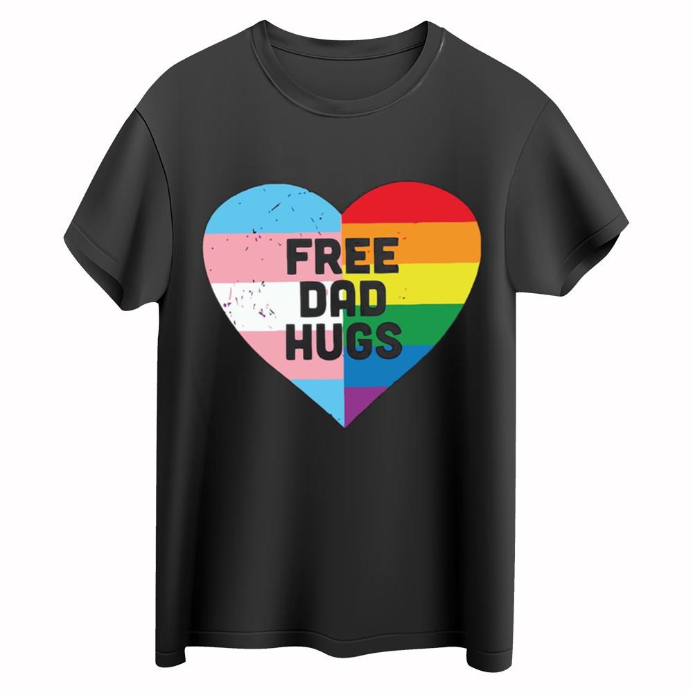 Father's Day Gift For Gay Dad Shirt, Free Dad Hugs Shirt, Lgbtq Gift For Dad