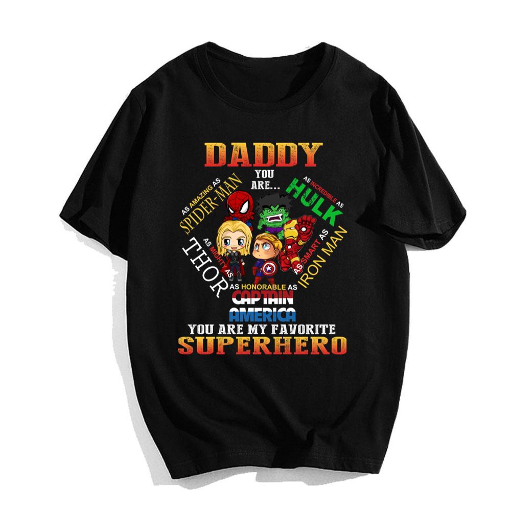Father's Day Shirt Daddy You Are My Favorite Superhero T-Shirt Retro