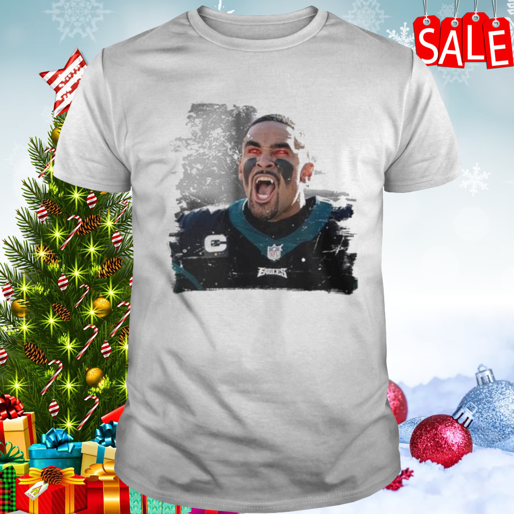 Jalen Hurts Unleashed Fangs Out Funny Shirt