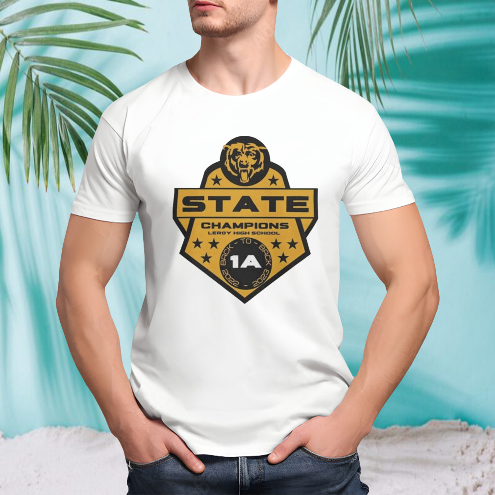 Leroy Bears 2023 Ahsaa Class 1a Football State Champions Logo T-shirt