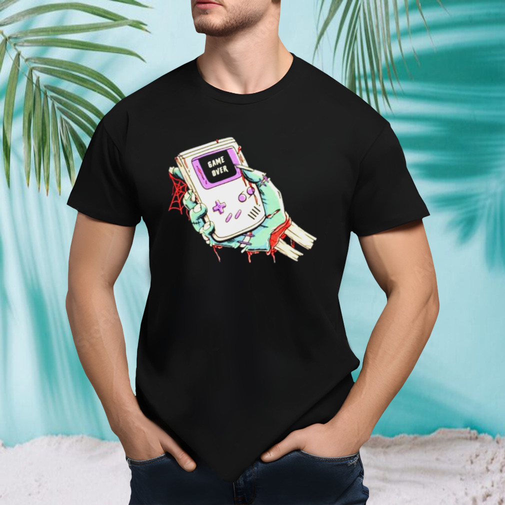Zombie hand gaming machine game over shirt