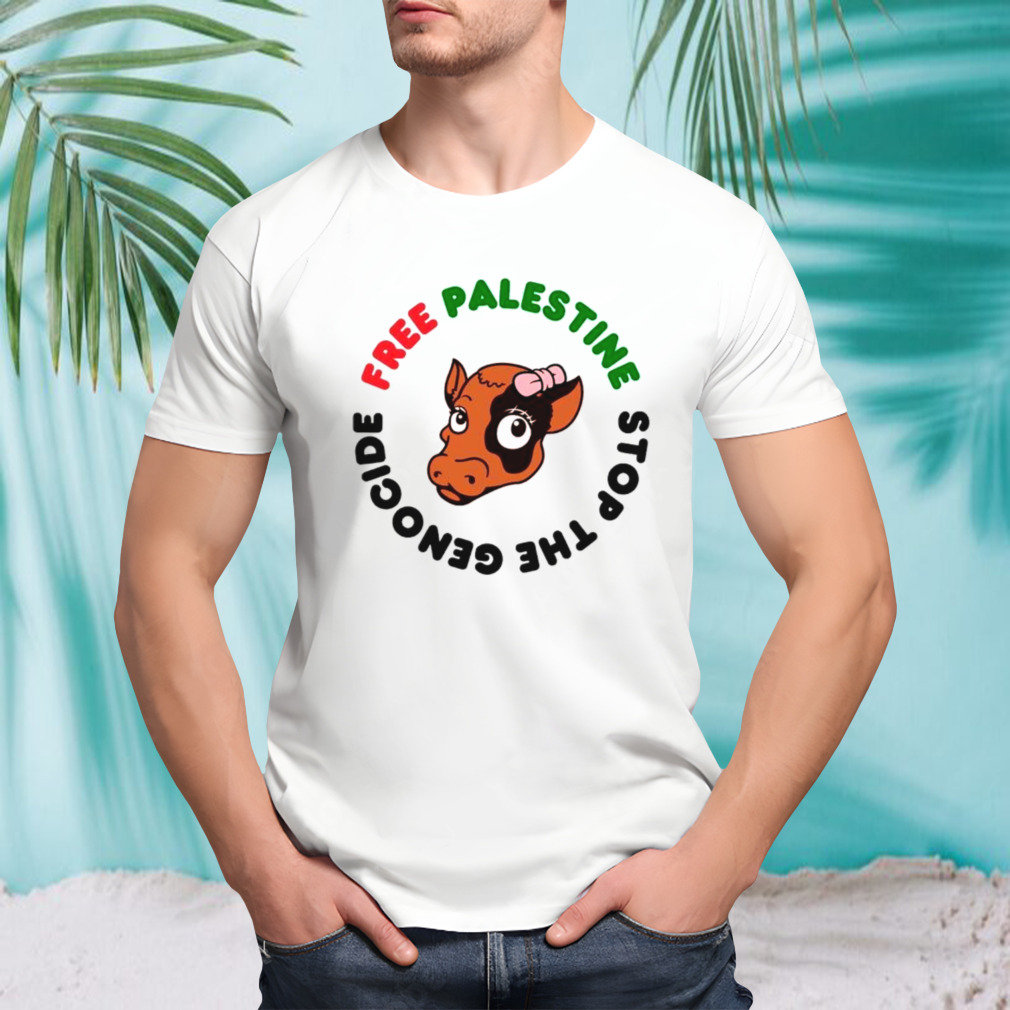 Cow free palestine stop the genocide shirt