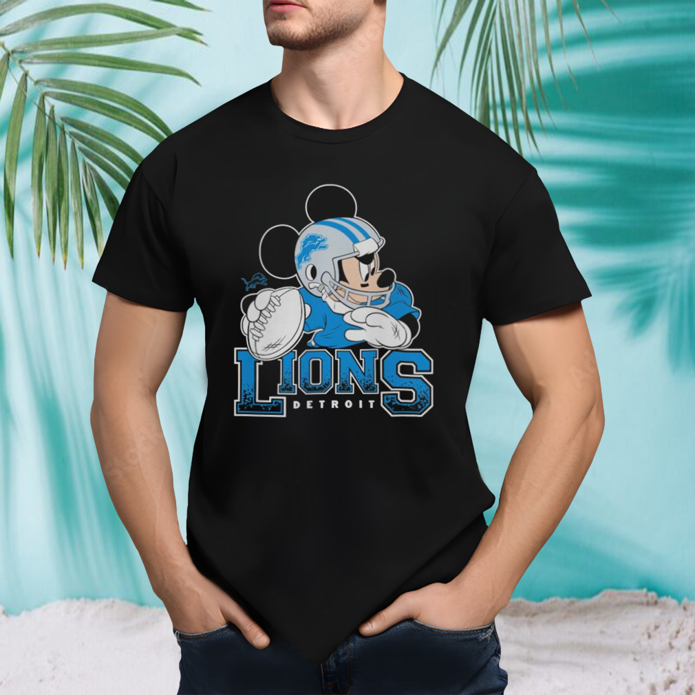 Detroit Lions Junk Food Scarlet Disney Mickey QB T-Shirt