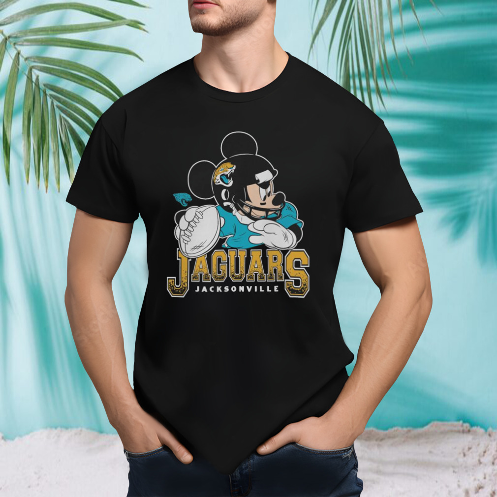 Jacksonville Jaguars Junk Food Scarlet Disney Mickey QB T-Shirt