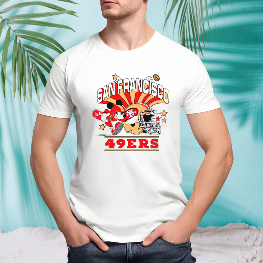 Mickey Mouse football San Francisco 49ers helmet shirt