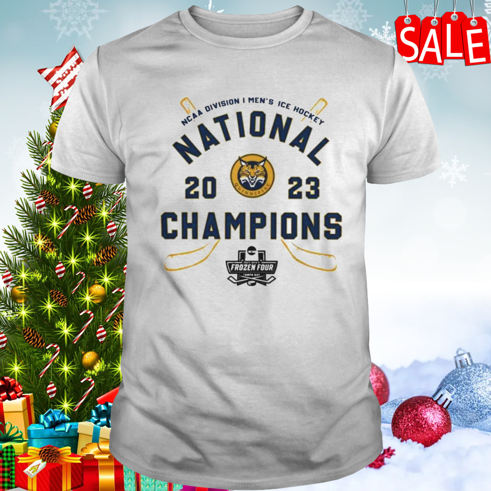 Quinnipiac Bobcats Ice Hockey 2023 National Champions T-shirt