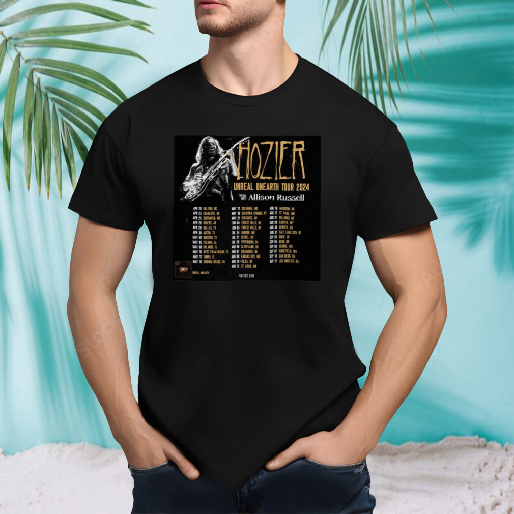 Hozier Unreal Unearth Tour 2024 shirt