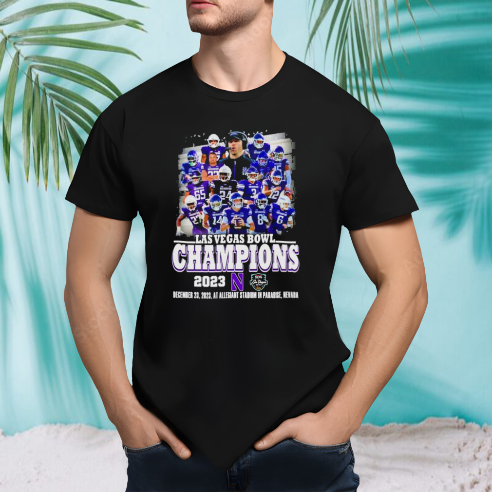Northwestern Wildcats Football 2023 Las Vegas Bowl Champions Shirt