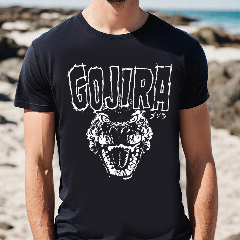 Gojira T-Shirt Black And White Team Godzilla
