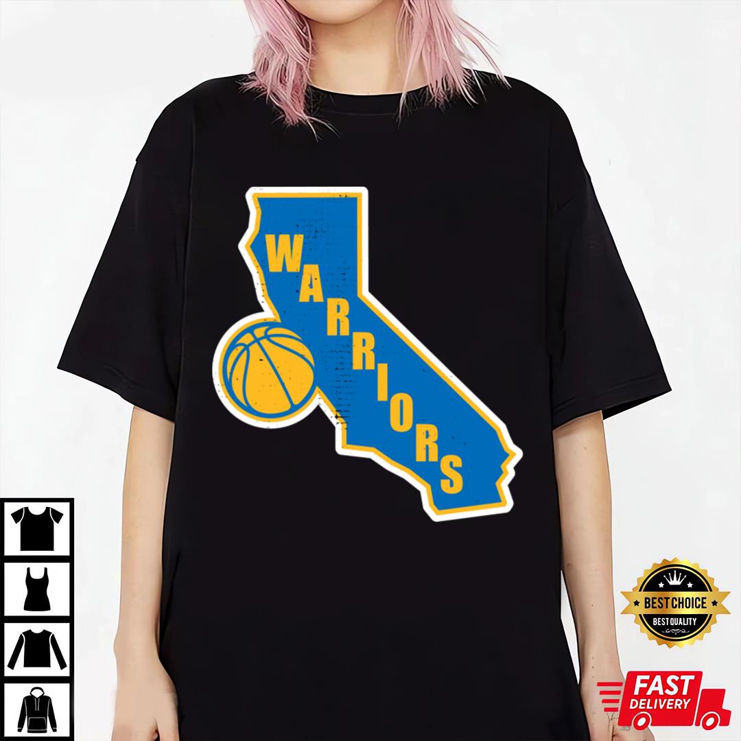 Golden State Outline Basketball Fan Design T-Shirt