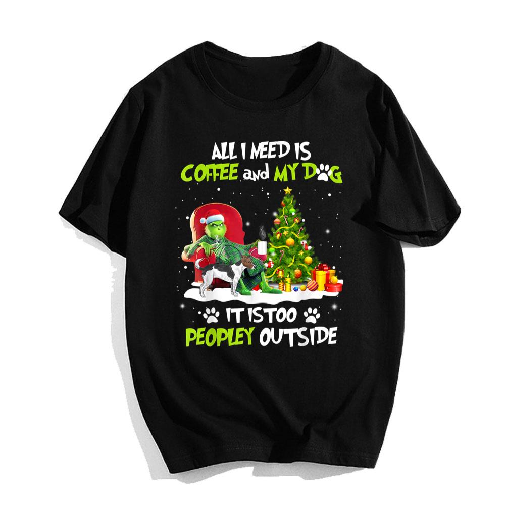 Grinch Christmas T-shirt I Need Is Coffee And My Jack Russell Terrier Dog