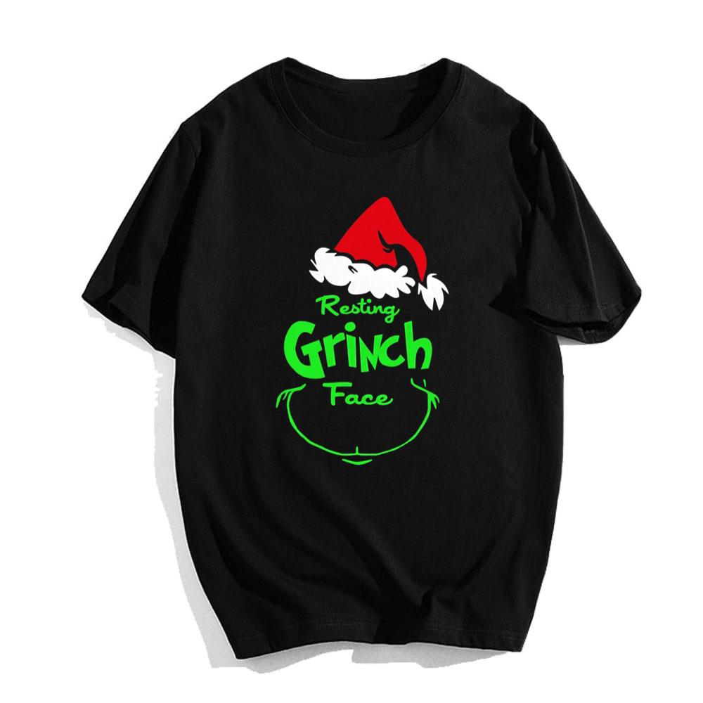 Grinch Christmas T-shirt Resting Grinch Face
