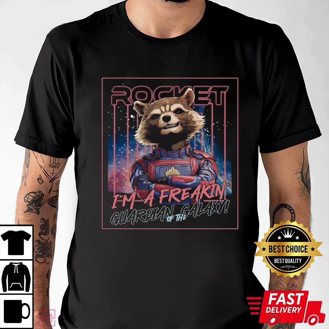 Guardians Of The Galaxy Glowing Rocket Raccoon Men's T-shirt