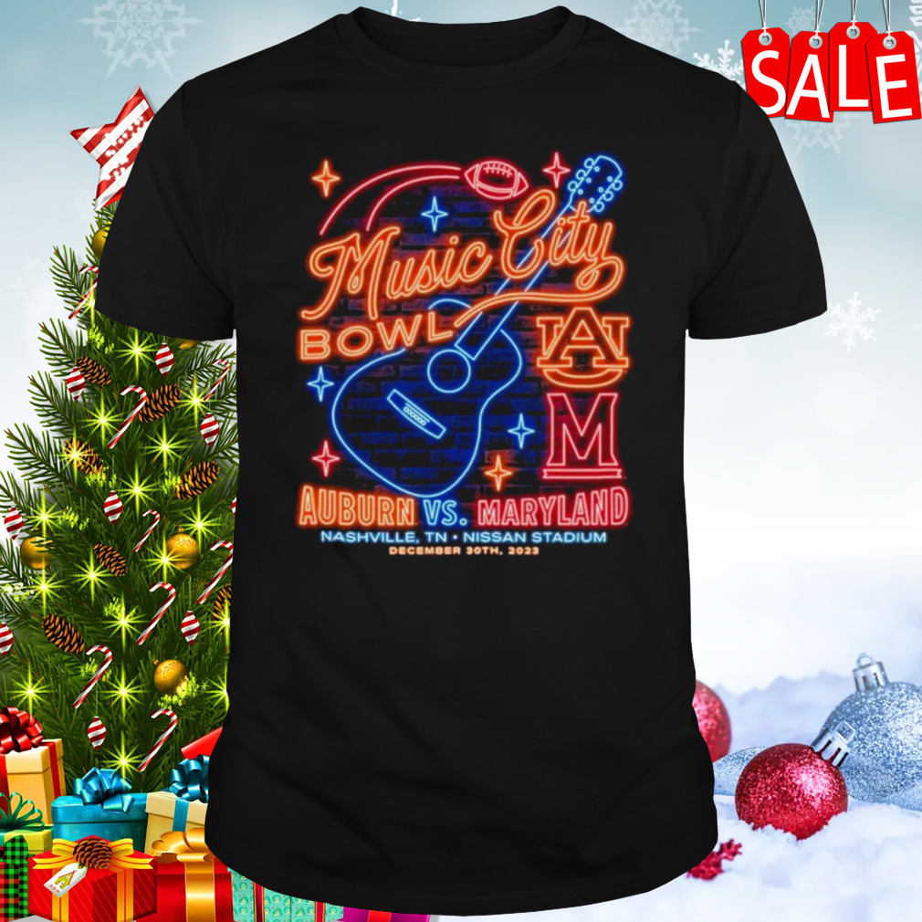 Music City Bowl Auburn Vs Maryland On Nashville TN Nissan Stadium December 30th 2023 T-Shirt
