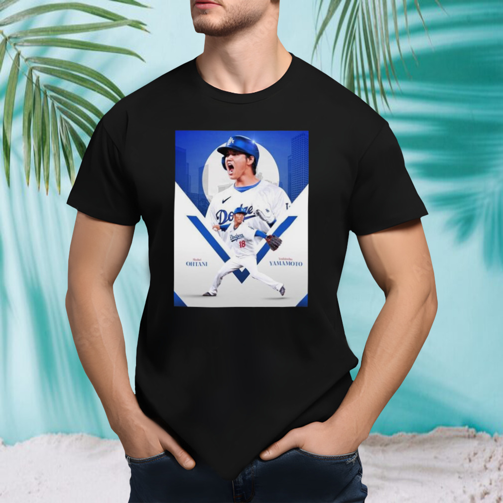 Samurai Japan LA Edition Shohei Ohtani – Yoshinobu Yamamoto Los Angeles Dodgers MLB T-Shirt