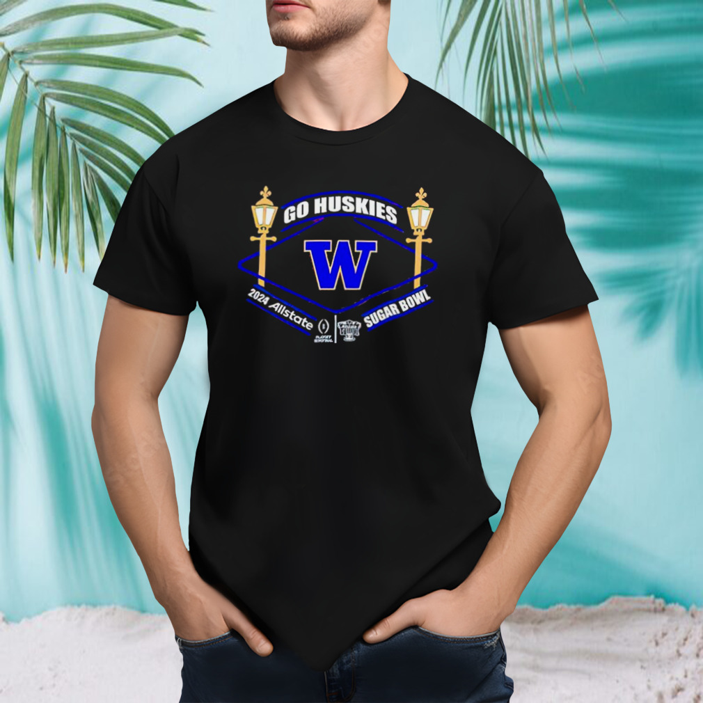 College Football Playoff 2024 2 Washington Sugar Bowl Bound T-Shirt