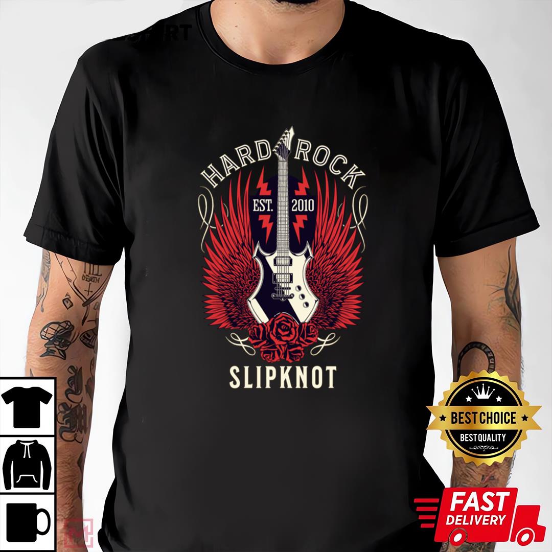Guitar Red Musician Hard Rock Slipknot T-shirt