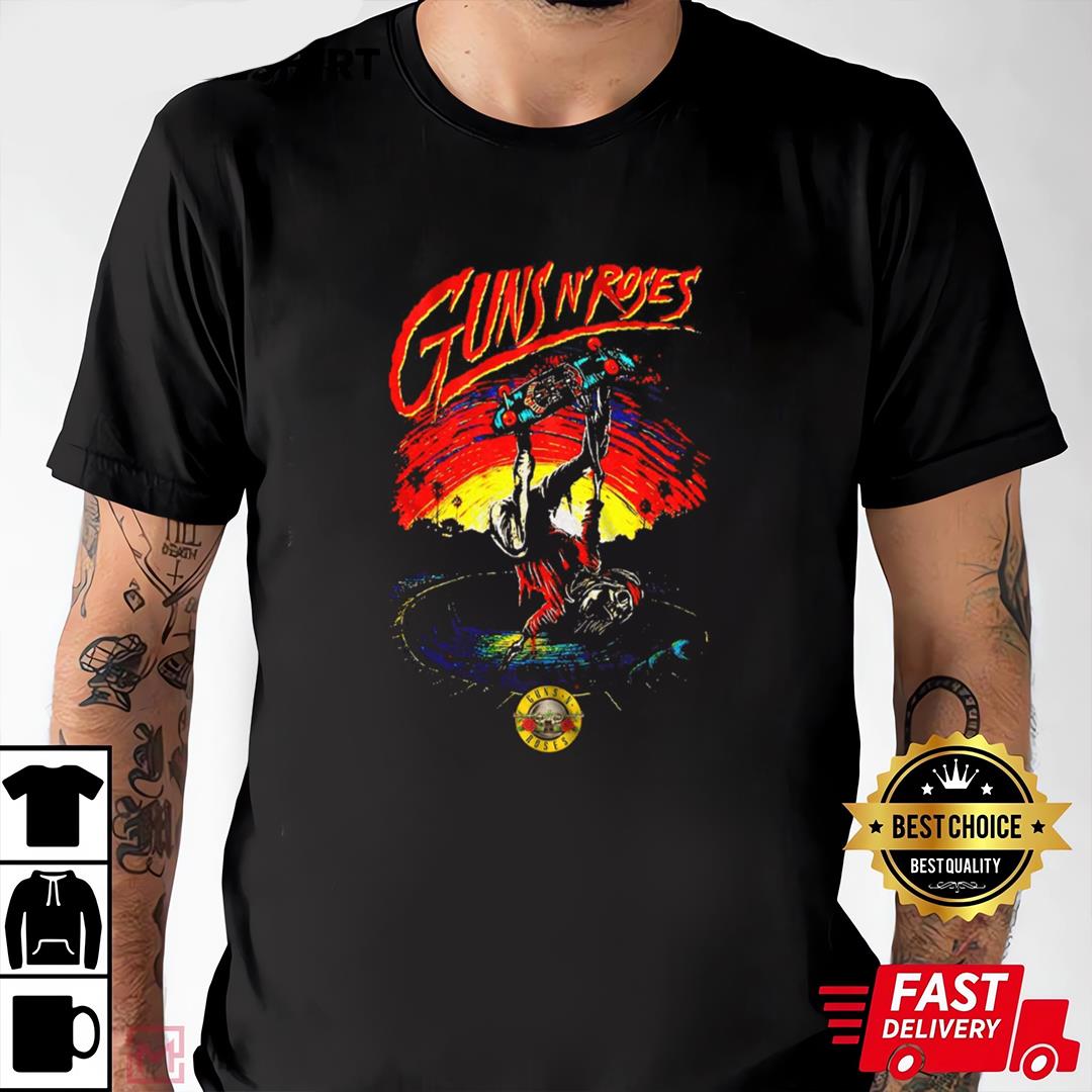 Guns N' Roses Skate Black T-Shirt Unisex