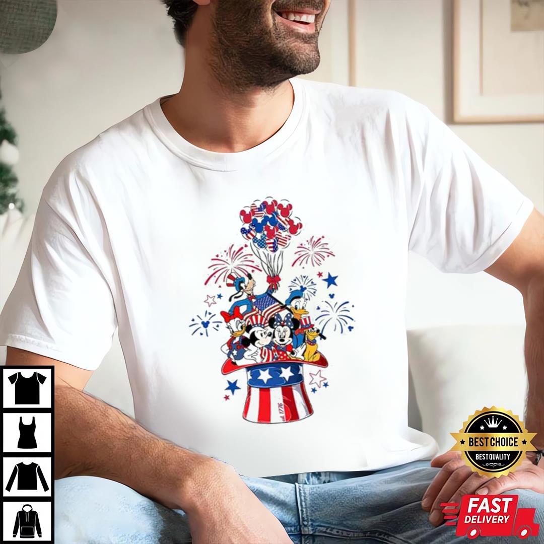 Happy Disney 4th Of July Shirt, Mickey And Friends Patriotic Disney Clothing