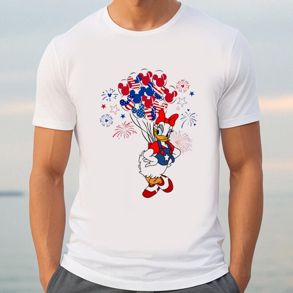 Happy Disney 4th Of July Shirt Patriotic Disney Clothing With Daisy Duck Lover Shirt