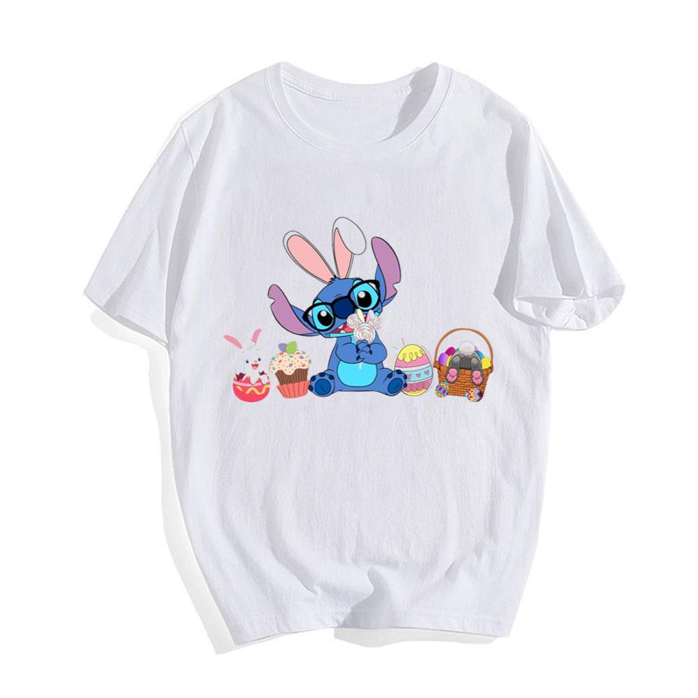 Happy Easter Day Cute Easter Stitch Plush T-Shirt