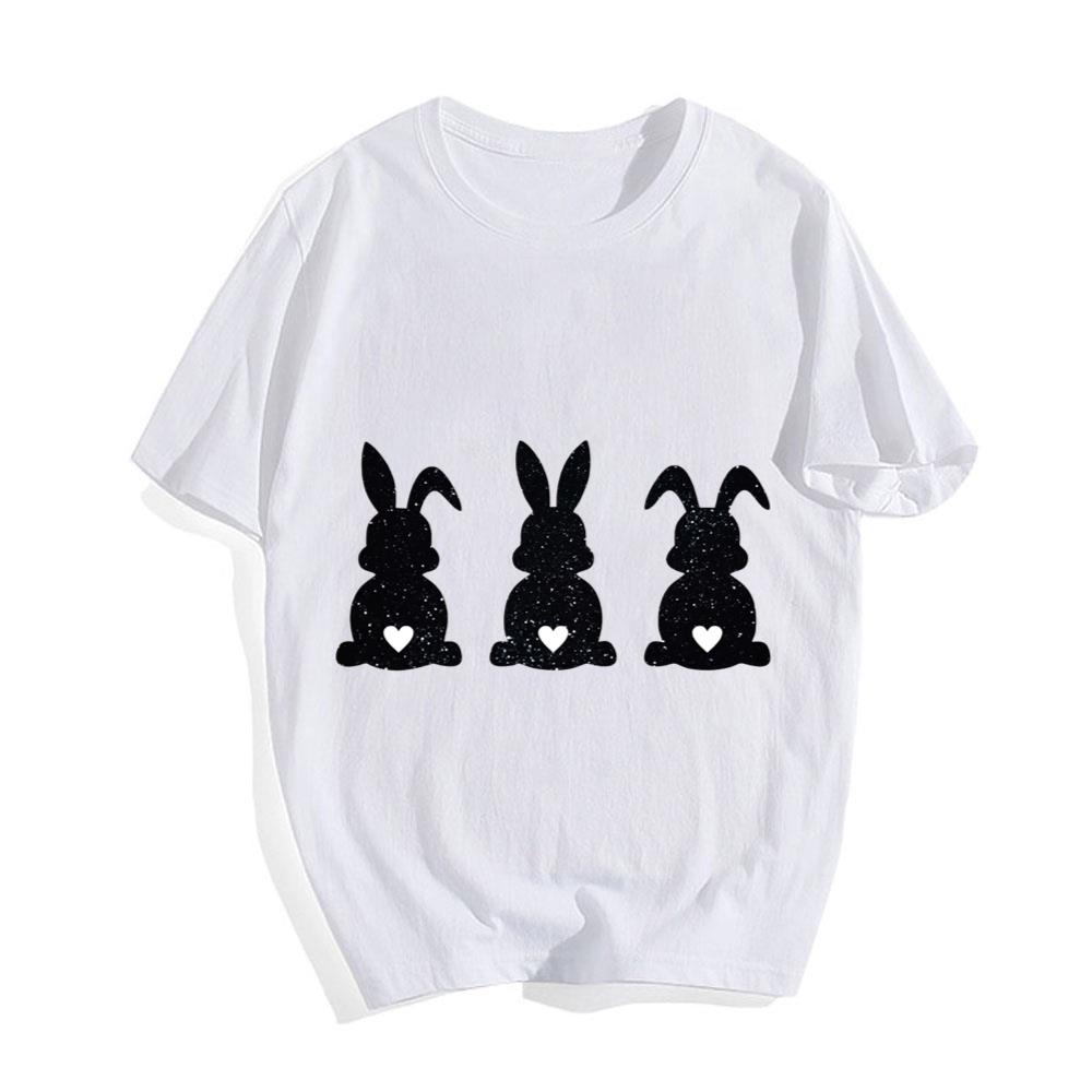 Happy Easter Day T-Shirt Cute Easter Bunny For Womens