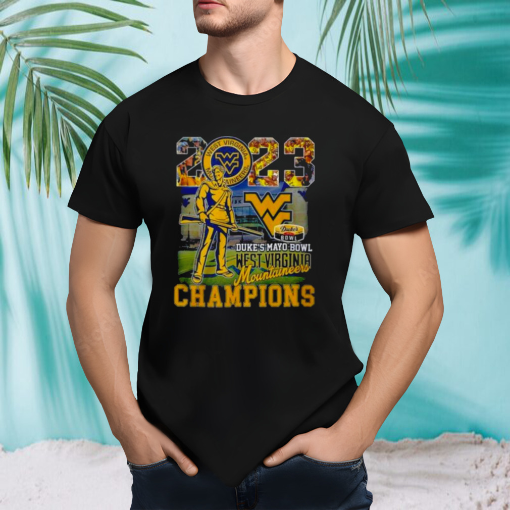 2023 duke’s mayo bowl champions west virginia mountaineers shirt