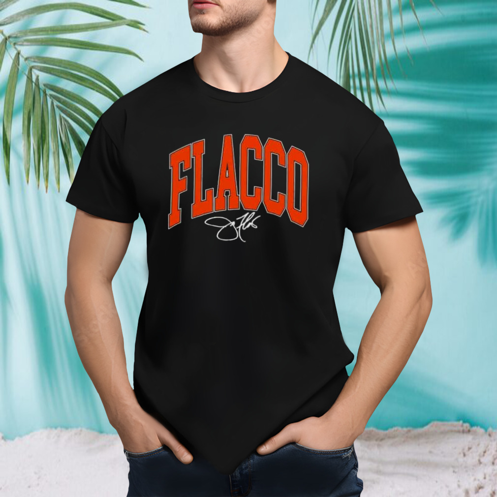 Cleveland Browns Joe Flacco Text Signature T-Shirt