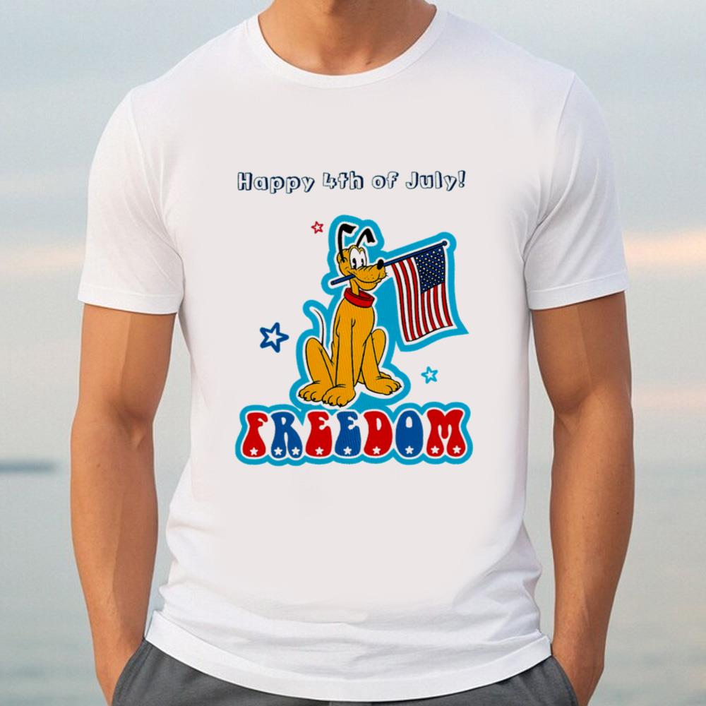 Happy Freedom Day Shirt, Disney Pluto Happy 4th Of July Day Shirt