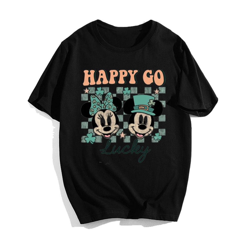 Happy Go Lucky Lucky Vibes Disney St. Patrick's Day T-Shirt