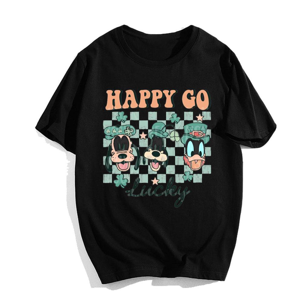 Happy Go Lucky Vibes Mouse And Friends St. Patrick's Day T-Shirt