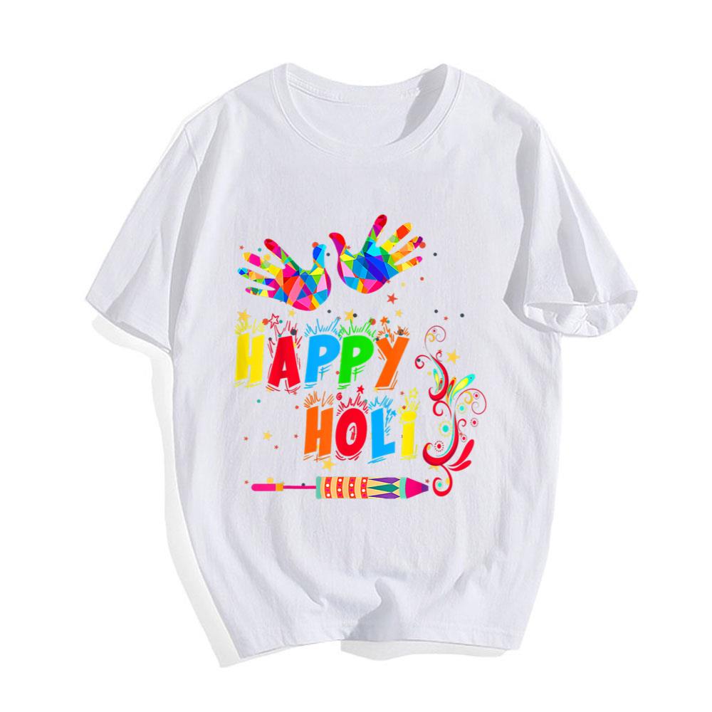 Happy Holi Color India Hindu T-Shirt Gift For Women Men Kids