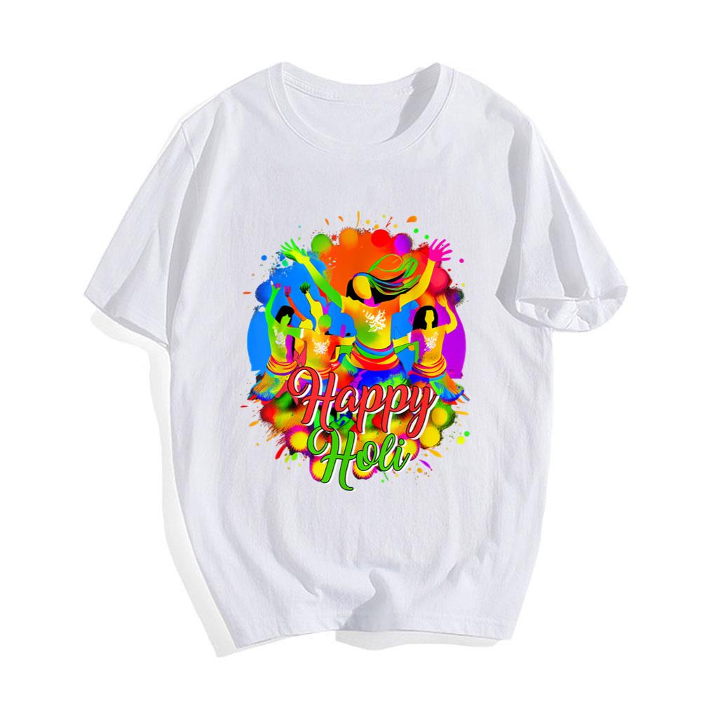 Happy Holi Festival Outfit for India Hindu T-Shirt Gifts Women Kids Men