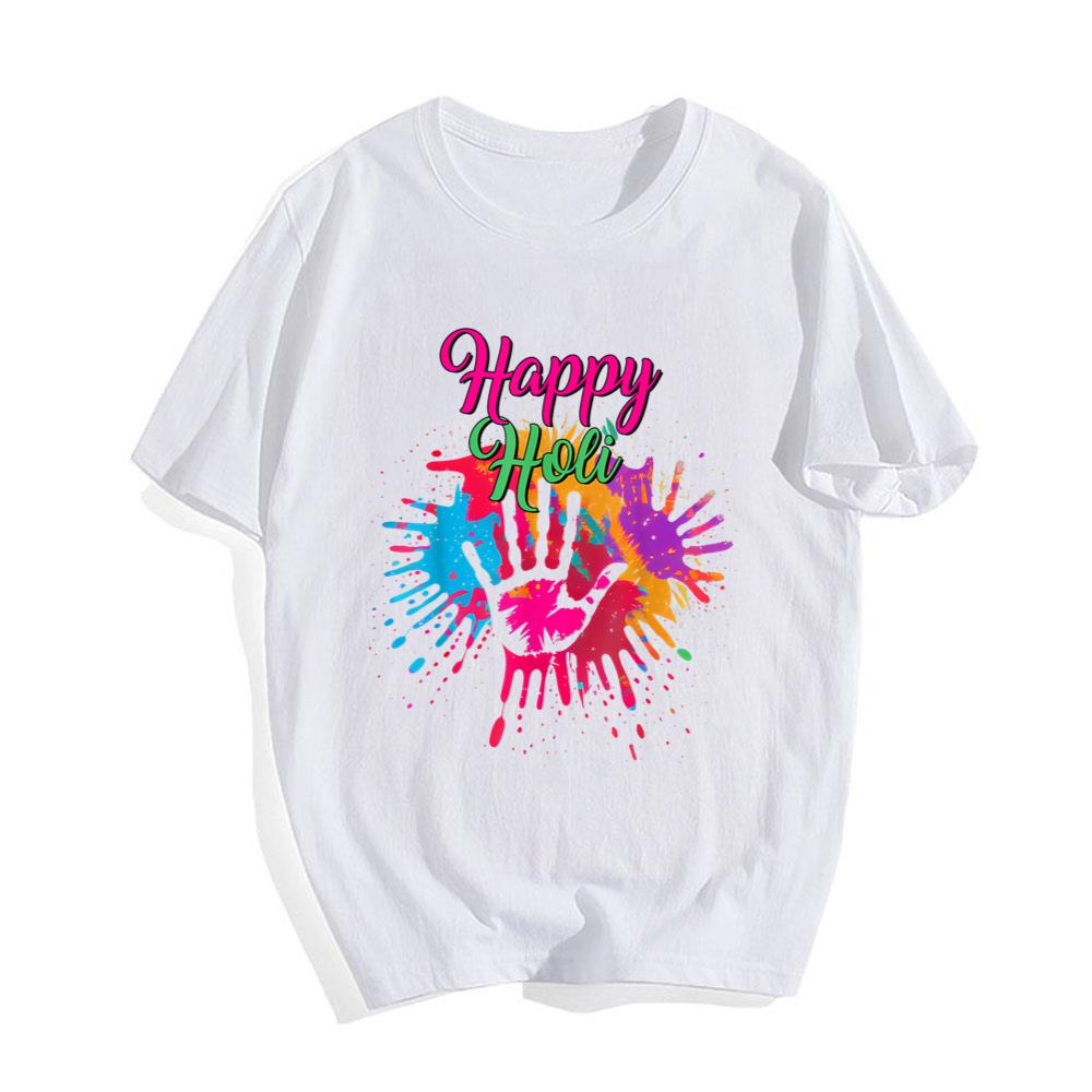 Happy Holi Outfit for India Hindu T-Shirt Festival For Womens Men