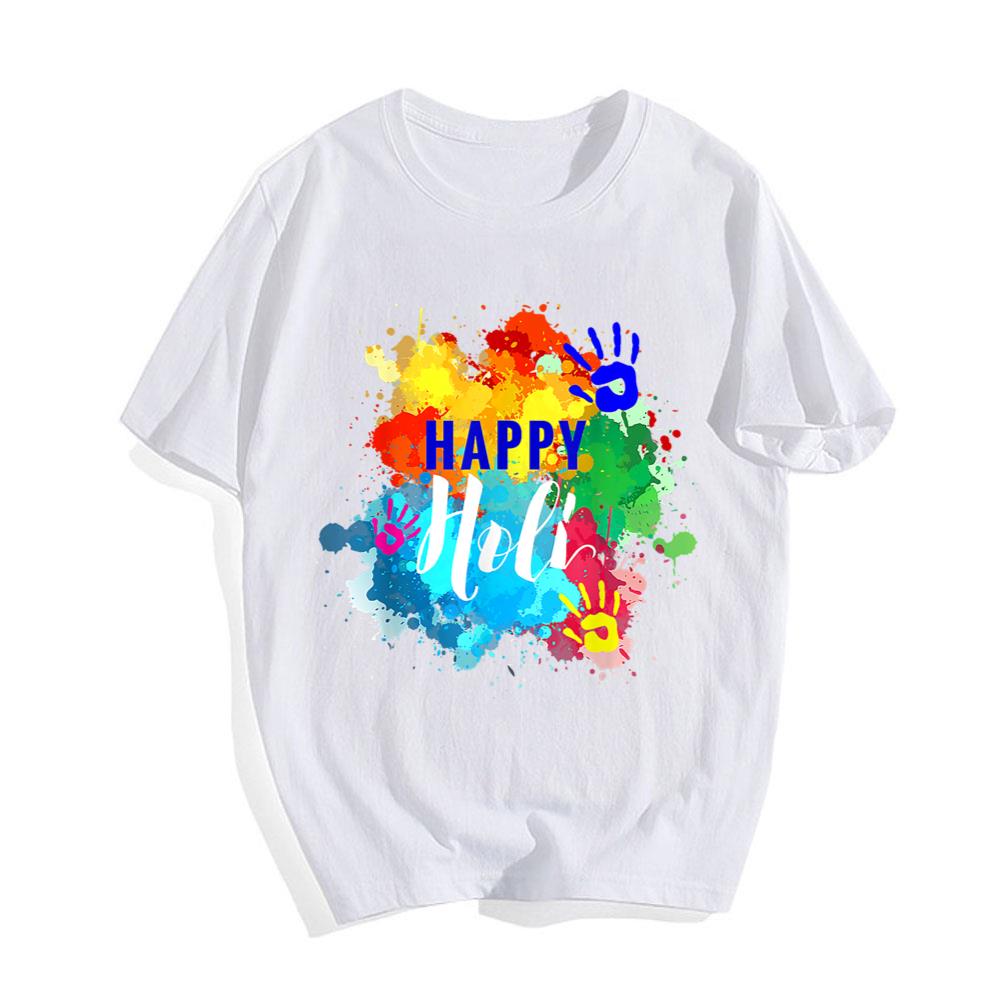 Happy Holi T Color India Hindu T-Shirt Women Men Kids Gifts