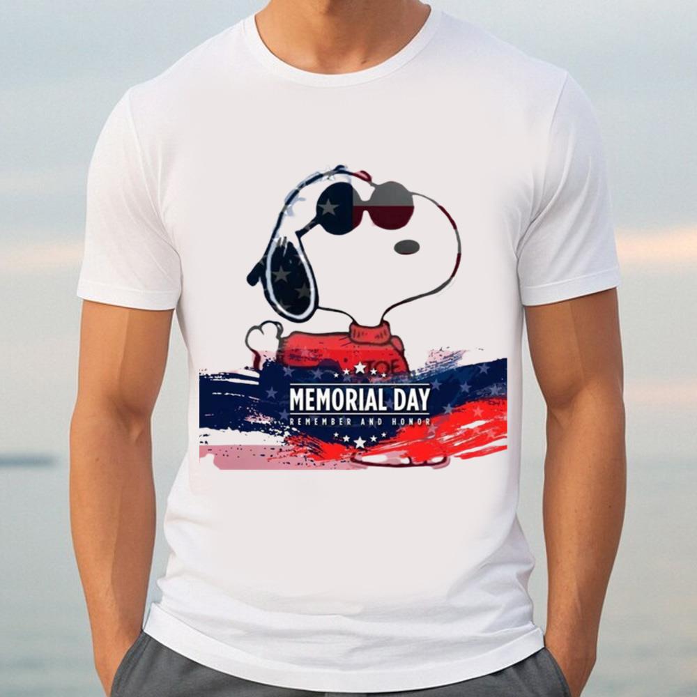 Happy Memorial Day Remember And Honor Shirt, Snoopy Memorial Day Shirt