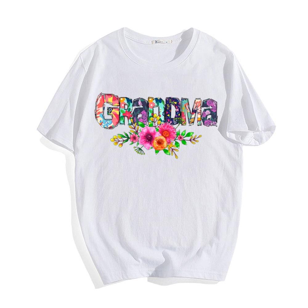 Happy Mother's Day Floral Grandma T-Shirts Gift for Grandma
